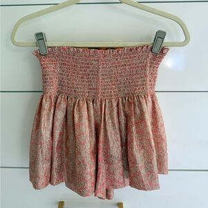 KOCH ERICA SKIRT- SIZE XS- Floral Pink Smocked Women's Skirt